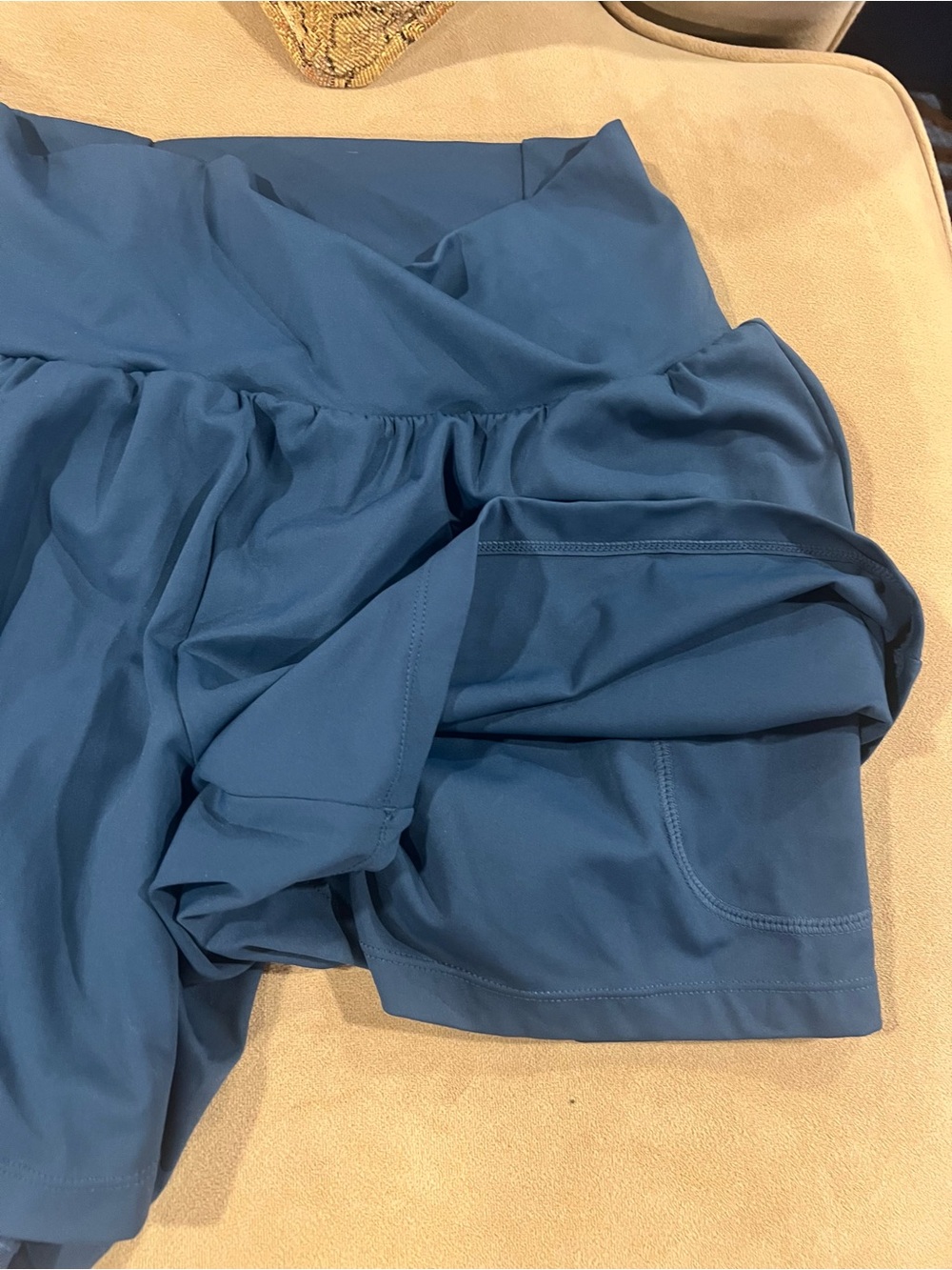 HALARA High-Waist Softlyzero Airy Shorts in Blue and Black - Picture 2 of 5